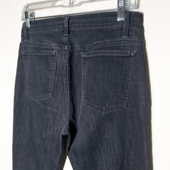 Eileen Fisher Black Jeans Organic Cotton Mid Rise Full Length Straight Leg 4 - Picture 4 of 11